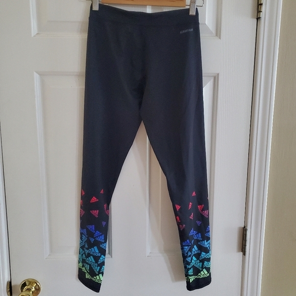 Like New Adidas Girl Aeroready Graphic Leggings Size 14 - Picture 5 of 8